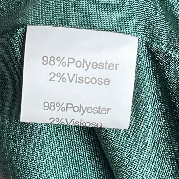 Kate Kasin Pleated Midi Swing Skirt Dark Green Elastic Waist Lined Women's 2XL - Picture 6 of 11